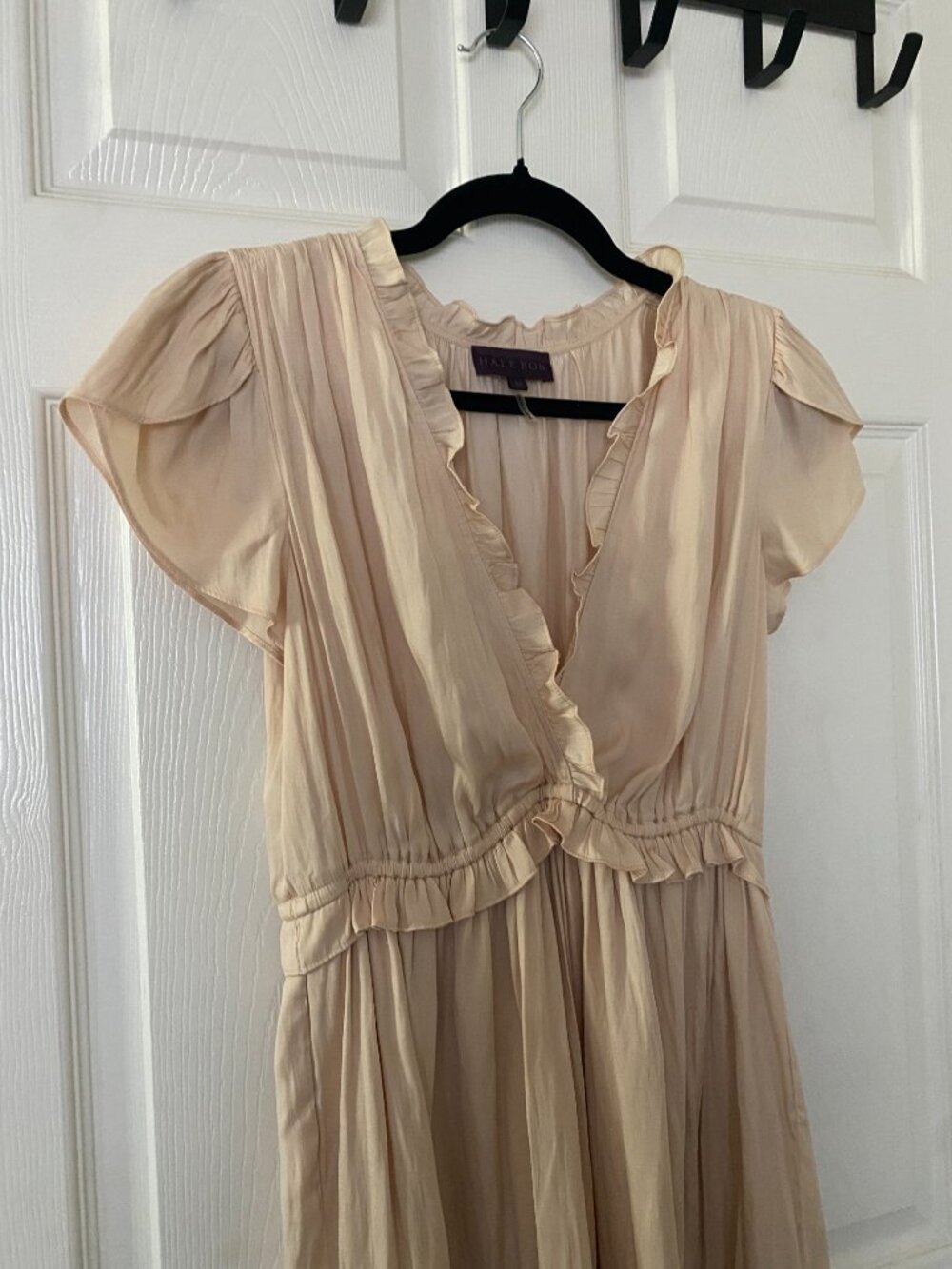 Hale Bob | Ruffle Midi Dress in Champagne - Picture 5 of 12